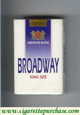 Broadway American Blend king size cigarettes soft box USA